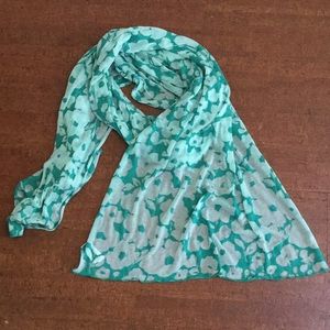 Old Navy teal flower scarf
